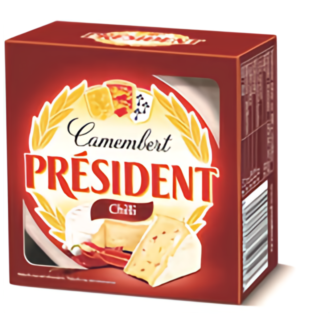 Président Camembert sýr s chilli