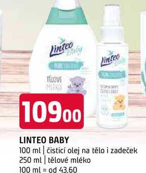   LINTEO BABY 100 ml | čisticí olej na tělo i zadeček  