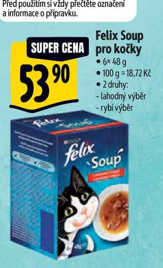  Felix Soup pro kočky  6×48 g  