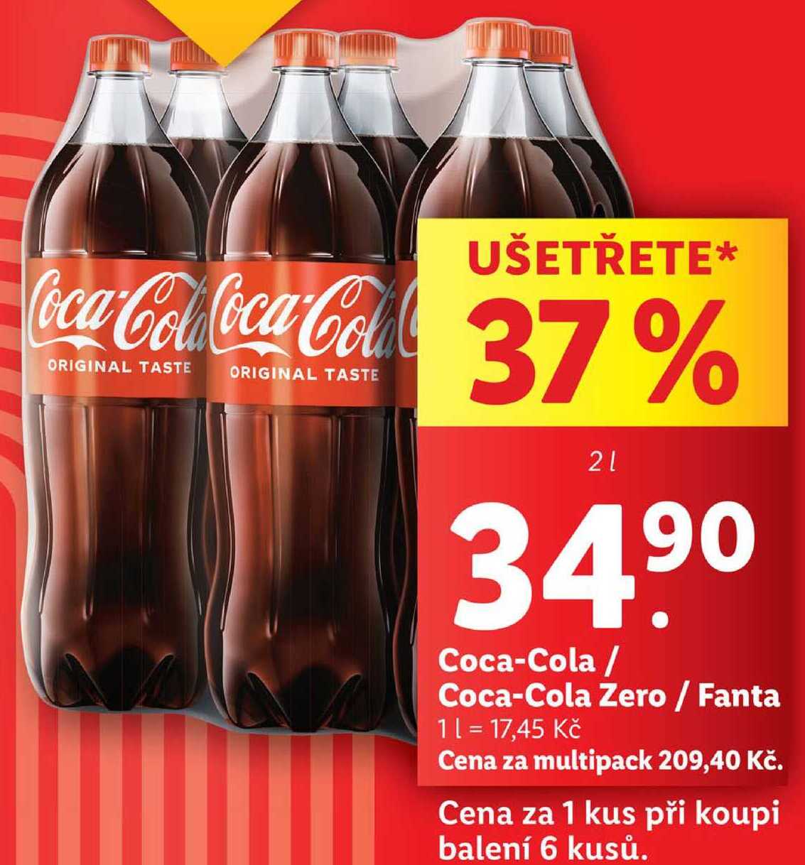 Coca-Cola / Coca-Cola Zero / Fanta, 2 l