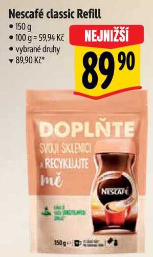 Nescafé classic Refill, 150 g