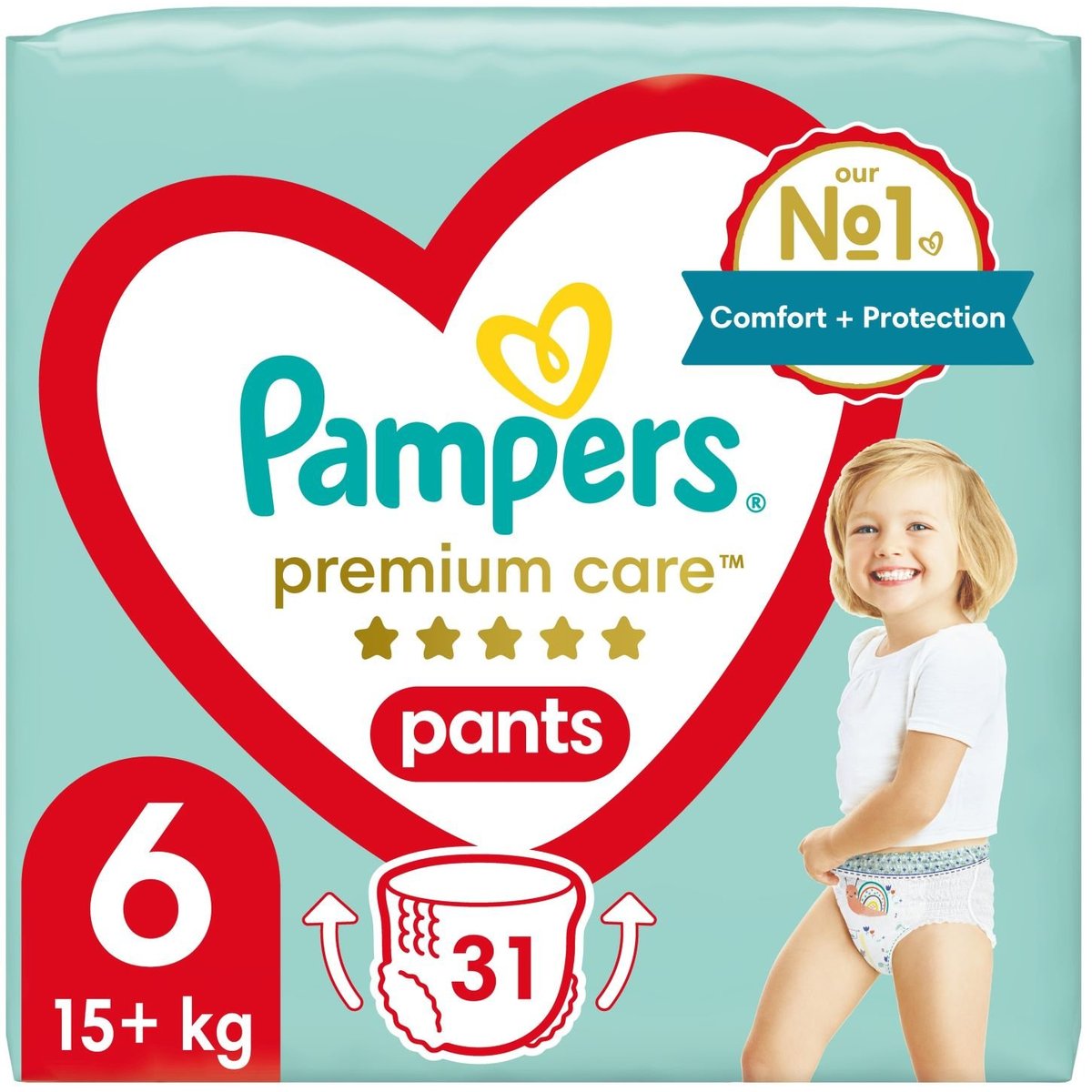 Pampers Pants Premium care plenkové kalhotky 6 (15+ kg)