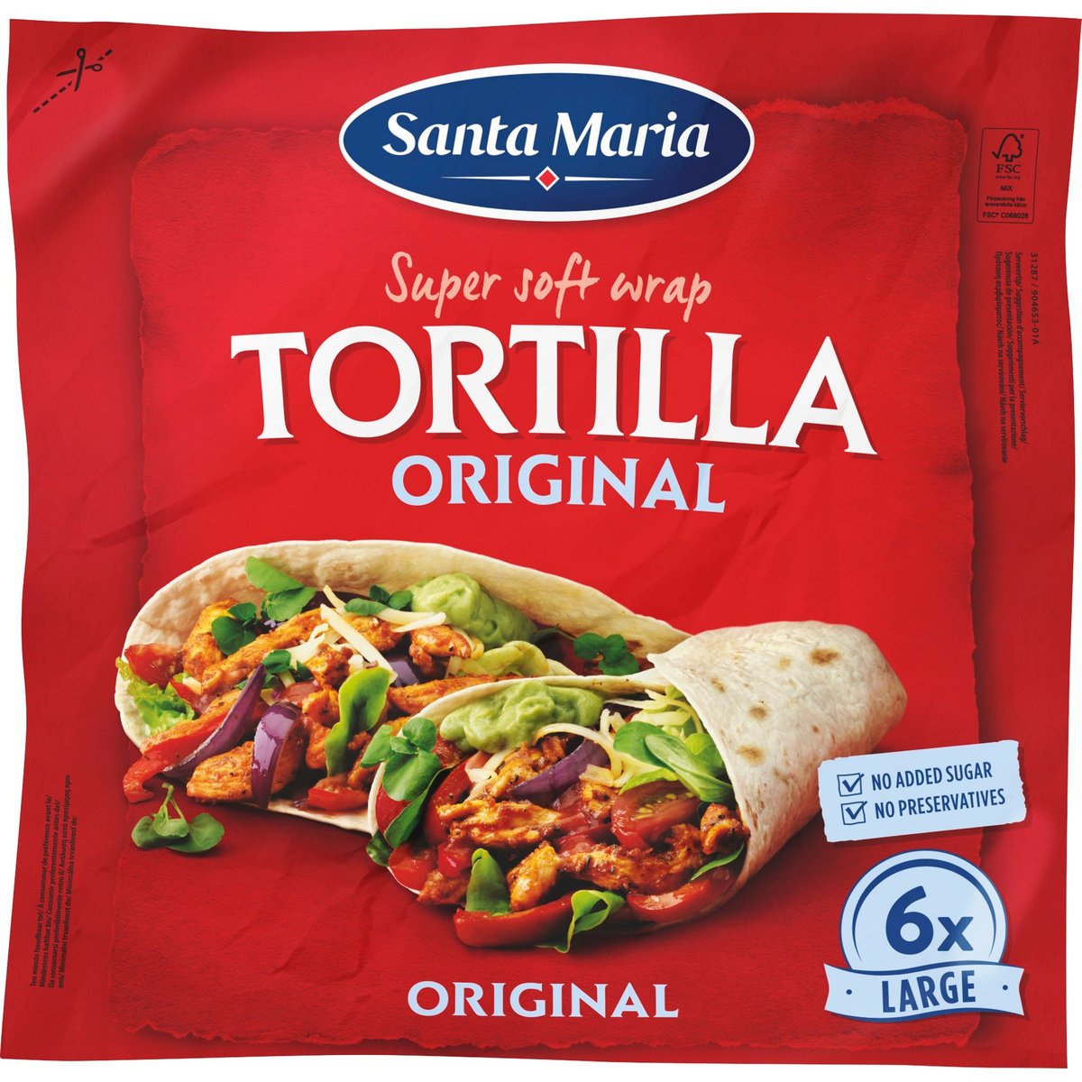 Santa Maria Tex Mex Original wrap pšeničná tortilla 24cm 6ks