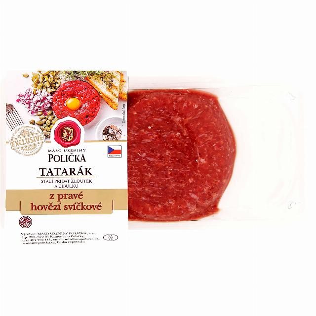 Maso uzeniny Polička Tatarský biftek z pravé hovězí svíčkové