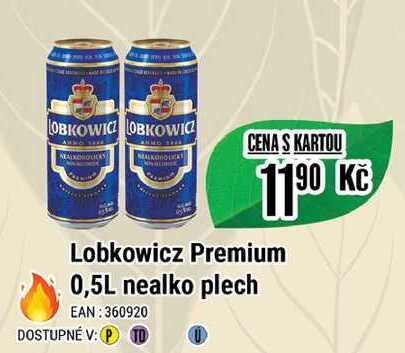 Lobkowicz Premium 0,5L nealko plech 