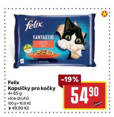Felix Kapsičky pro kočky 4× 85 g 