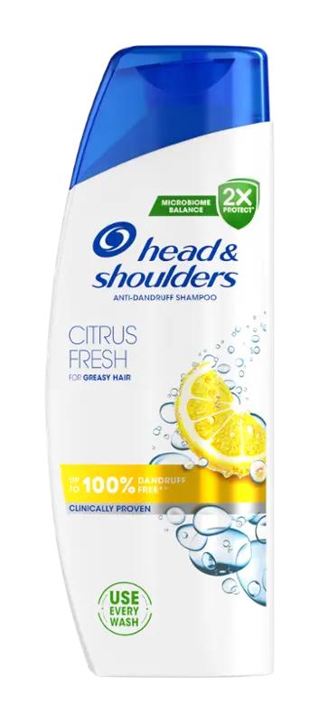 Head & Shoulders Šampon proti lupům Citrus Fresh pro mastné vlasy, 250 ml