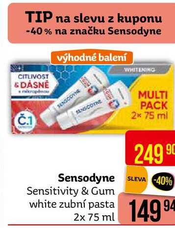 Sensodyne Sensitivity & Gum white zubní pasta 2x 75 ml 