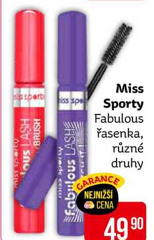 Miss Sporty Fabulous řasenka, různé druhy  