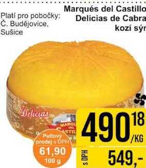 Marqués del Castillo Delicias de Cabra kozí sýr, 100 g