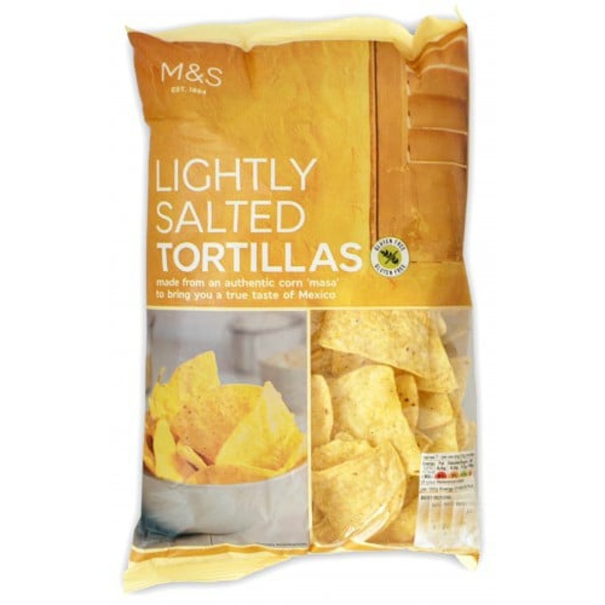 Marks & Spencer Tortilla chipsy kukuřičné mírně solené bezlepkové