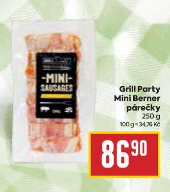 Grill Party Mini Berner párečky 250 g 