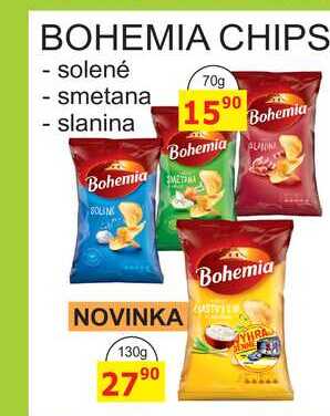 Bohemia Chips 130g, různé druhy