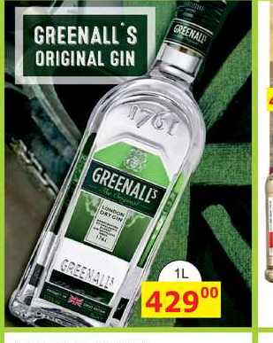 GREENALL'S ORIGINAL GIN 1L  
