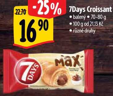 7Days Croissant, 70-80 g 