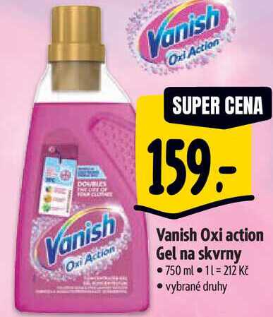 Vanish Oxi action Gel na skvrny, 750 ml 