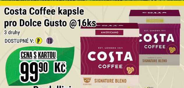 Costa Coffee kapsle pro Dolce Gusto @16ks