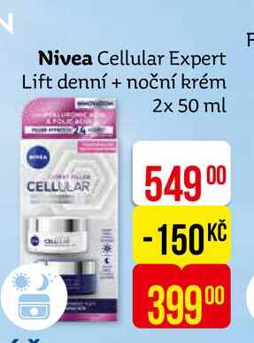Nivea Cellular Expert Lift denní + noční krém 2x 50 ml 