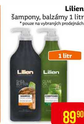 Lilien šampon, vybrané druhy 1000ml 