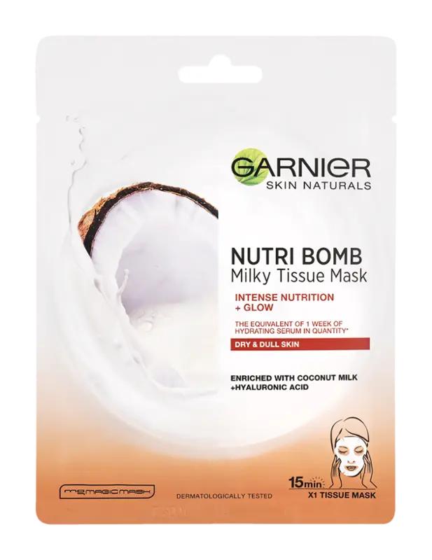 Garnier Textilní maska Nutri Bomb s kokosovým mlékem, 1 ks