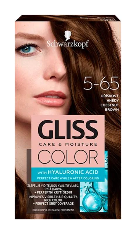 Gliss Color Barva na vlasy 5-65 Oříškový Hnědý, 1 ks