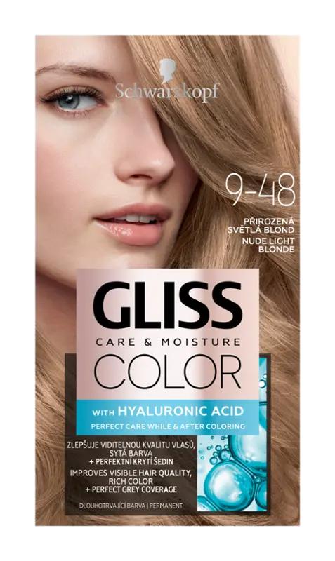 Gliss Color Barva na vlasy 9-48 přirozená světlá blond, 1 ks