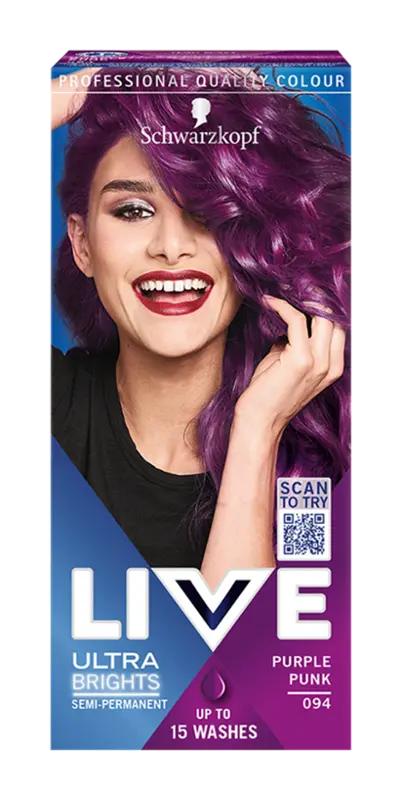 Schwarzkopf Barva na vlasy Live Ultra Brights 094 rebelská fialová, 1 ks
