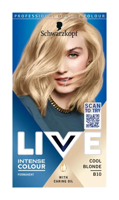 Schwarzkopf Barva na vlasy Live Intense Colour B10 Cool Blonde, 1 ks