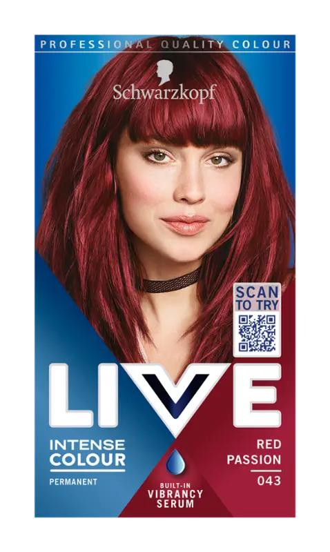 Schwarzkopf Barva na vlasy Live Intense Colour 043 Red Passion, 1 ks