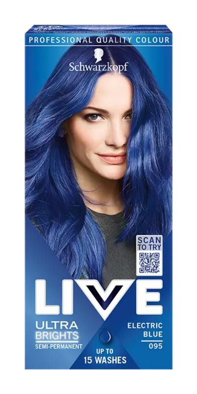 Schwarzkopf Barva na vlasy Live Ultra Brights 095 ocelově modrá, 1 ks