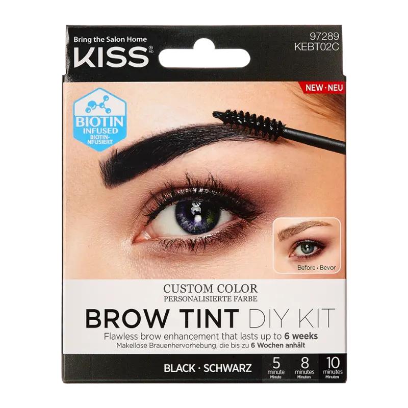 KISS Sada na barvení obočí Brow Tint Kit černá, 1 ks