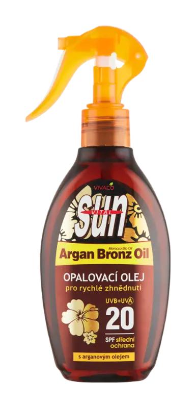 Sun Vital Olej na opalování s arganovým olejem SPF20, 200 ml