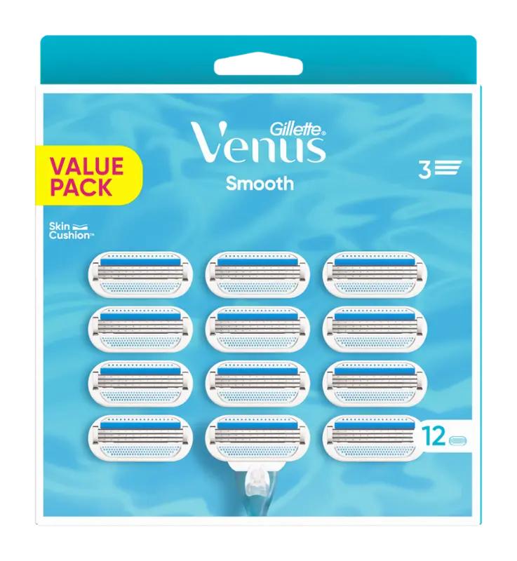 Gillette Náhradní holicí hlavice Venus Smooth Value Pack, 12 ks