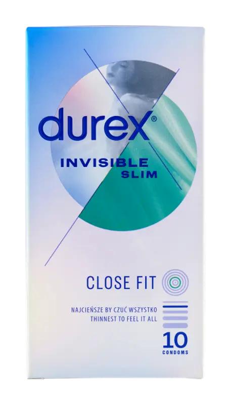 Durex Kondomy Invisible Slim, 10 ks