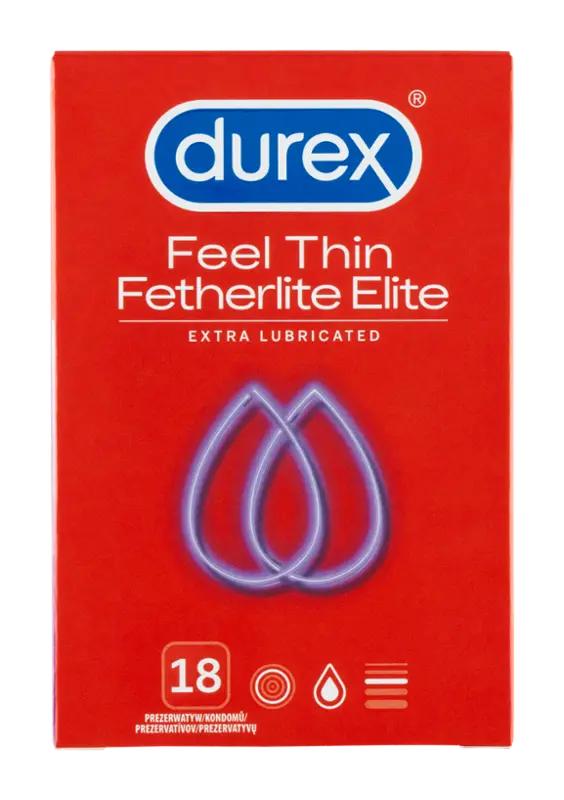 Durex Kondomy Feel Thin Fetherlite Elite extra lubrikované, 18 ks