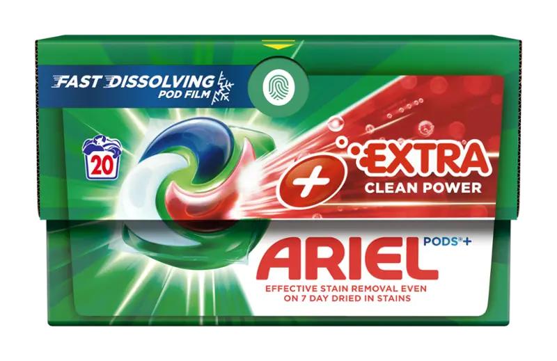 Ariel Prací kapsle All-in-1 PODS +Extra Clean Power, 20 pd