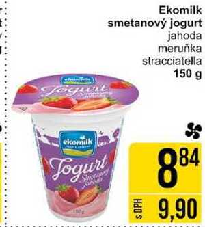 Ekomilk smetanový jogurt jahoda, 150 g