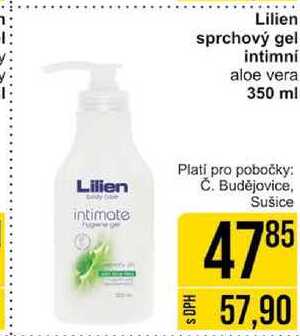 Lilien sprchový gel intimni aloe vera, 350 ml