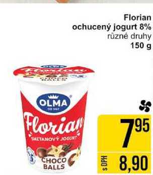 OLMA Florian ochucený jogurt 8% různé druhy, 150 g