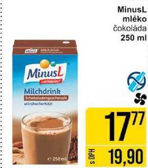 MinusL mléko čokoláda, 250 ml 