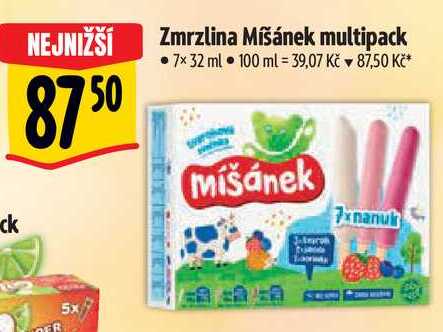 Zmrzlina Mišánek multipack, 7x 32 ml 