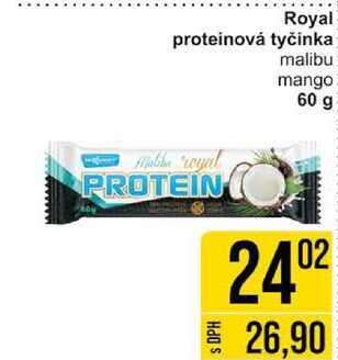 Royal proteinová tyčinka Malibu, 60 g