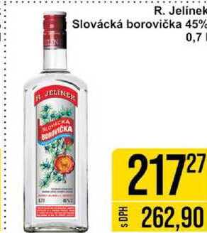 R. Jelínek Slovácká borovička 45%, 0,7 l