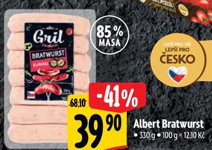 Albert Bratwurst, 330 g