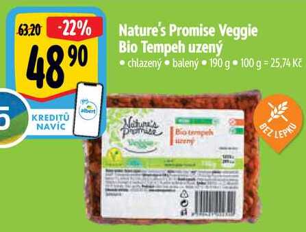 Nature's Promise Veggie Bio Tempeh uzený, 190 g