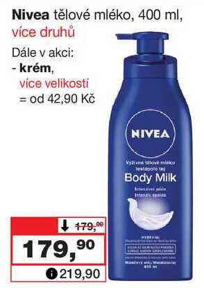 Nivea tělové mléko, 400 ml