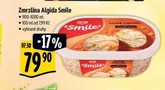  Zmrzlina Algida Smile • 900-1000 ml  
