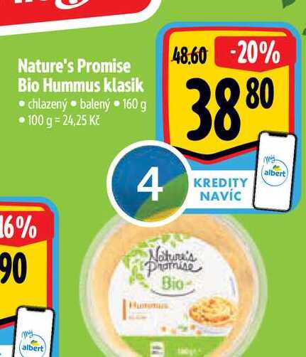 Nature's Promise Bio Hummus klasik  160 g