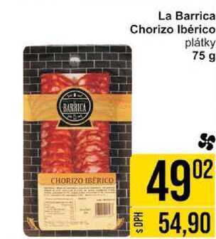 La Barrical Chorizo Ibérico plátky, 75 g 
