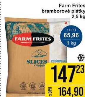 Farm Frites bramborové plátky, 2,5 kg